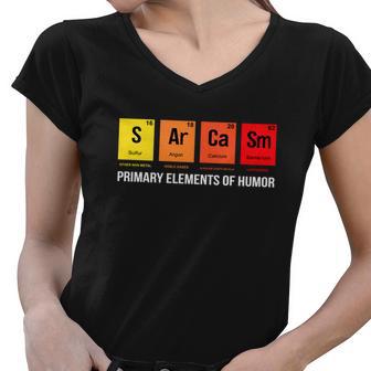 Science Sarcasm S Ar Ca Sm Primary Elements Of Humor Tshirt Women V-Neck T-Shirt - Monsterry AU