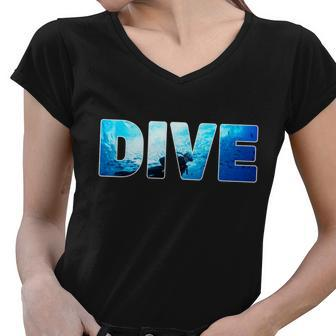 Scuba Diving Ocean V2 Women V-Neck T-Shirt - Monsterry CA