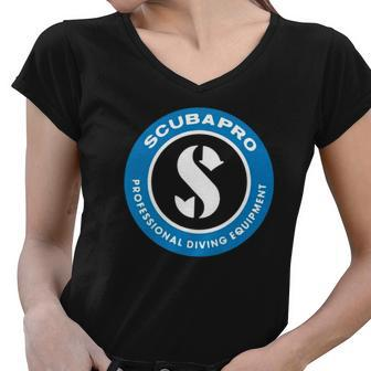 Scubapro Scuba Equipment Scuba Diving Women V-Neck T-Shirt - Thegiftio UK