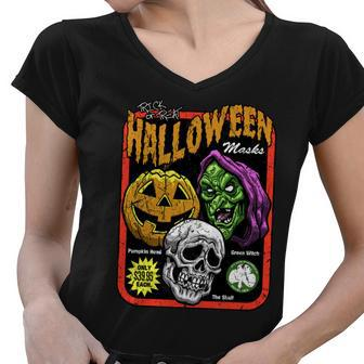 Season Of The Witch Halloween Women V-Neck T-Shirt - Monsterry CA