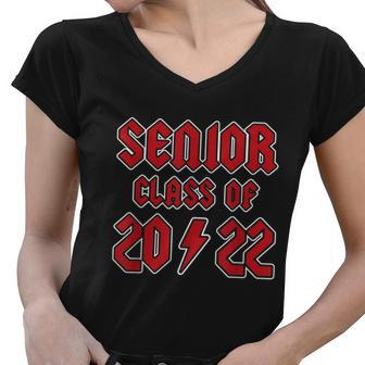 Senior 2022 Class Of 2022 Senior Graduation Gift Women V-Neck T-Shirt - Monsterry