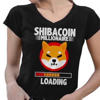 Shiba Coin Millionaire Loading Women V-Neck T-Shirt - Monsterry AU