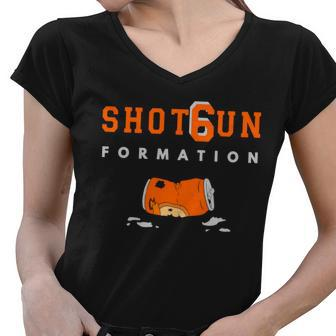 Shotgun Formation Cleveland Football Women V-Neck T-Shirt - Monsterry DE