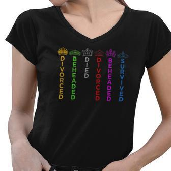 Six Queens Crowns - Six The Musical Colors Women V-Neck T-Shirt - Thegiftio UK