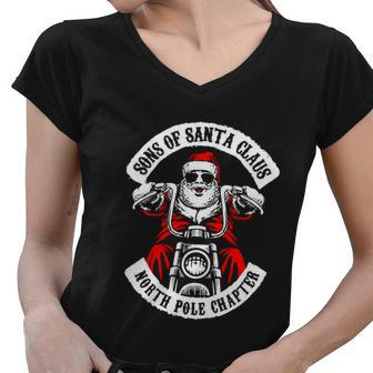 Sons Of Santa Claus Women V-Neck T-Shirt - Monsterry AU