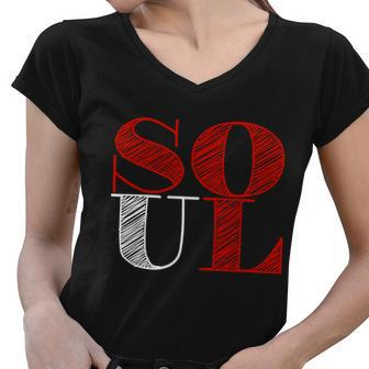 Soul Mate Matching Couples For Mrs Graphic Design Printed Casual Daily Basic Women V-Neck T-Shirt - Thegiftio UK