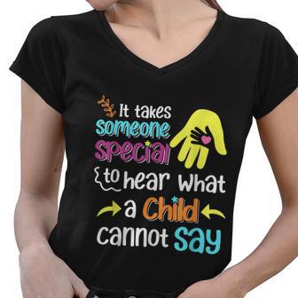 Special Ed Paraprofessional Teacher Education Women V-Neck T-Shirt - Monsterry