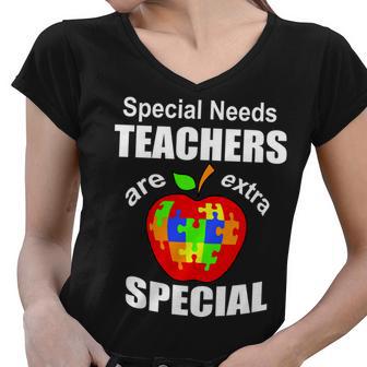 Special Needs Teachers Are Extra Special Tshirt Women V-Neck T-Shirt - Monsterry DE