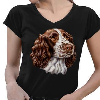 Springer Spaniel Dog V2 Women V-Neck T-Shirt - Monsterry DE