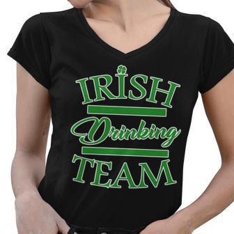 St Patricks Day Irish Drinking Team Graphic Design Printed Casual Daily Basic Women V-Neck T-Shirt - Thegiftio UK