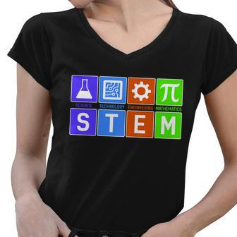 Stem - Science Technology Engineering Mathematics Tshirt Women V-Neck T-Shirt - Monsterry AU