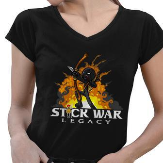 Stick War Archidon Premium Tshirt Women V-Neck T-Shirt - Monsterry