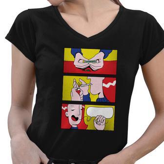 Stoner Comic Tshirt Women V-Neck T-Shirt - Monsterry CA