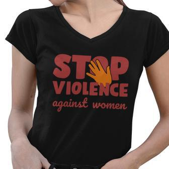 Stop Violence Against Women Women V-Neck T-Shirt - Monsterry UK