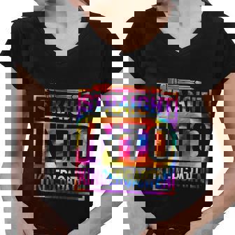 Straight Into Kindergarten Tie Dye Funny Teacher Women V-Neck T-Shirt - Monsterry