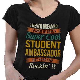 Student Ambassador Funny Gift Funny Appreciation Cute Gift V2 Women V-Neck T-Shirt - Monsterry CA