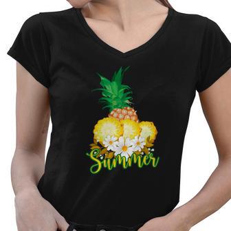 Summer Vibes Hello Summer Welcome Summer Women V-Neck T-Shirt - Monsterry UK