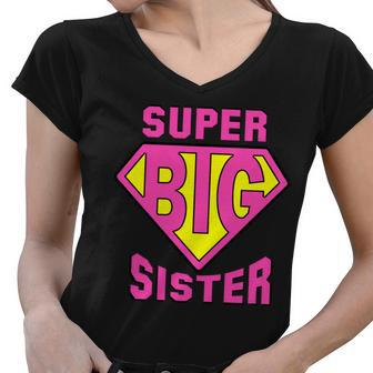 Super Big Sister Women V-Neck T-Shirt - Monsterry UK