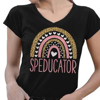Superteacher Superhero Funny Teacher Gift V2 Women V-Neck T-Shirt - Seseable