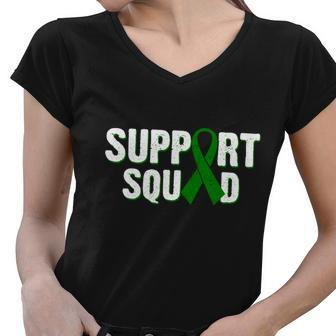Support Squad Lymphoma Awareness Women V-Neck T-Shirt - Monsterry UK