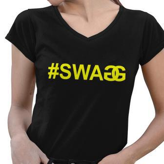 Swag Logo Tshirt V2 Women V-Neck T-Shirt - Monsterry AU