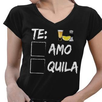 Te Amo Tequila V2 Women V-Neck T-Shirt - Monsterry CA