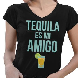 Tequila Es Mi Amigo Cinco De Mayo Tshirt Women V-Neck T-Shirt - Monsterry