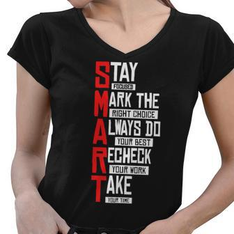 Test Day Teacher Smart Design Testing Day Exam Women V-Neck T-Shirt - Seseable