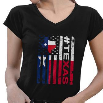 Texas State Usa 4Th Of July Pride Women V-Neck T-Shirt - Monsterry UK