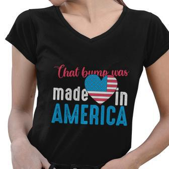 That Bumps Was Made In America Plus Size Shirt For Men Women Family And Unisex Women V-Neck T-Shirt - Monsterry DE