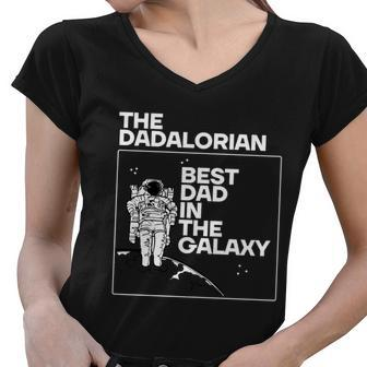 The Dadalorian Best Dad In The Galaxy Women V-Neck T-Shirt - Monsterry