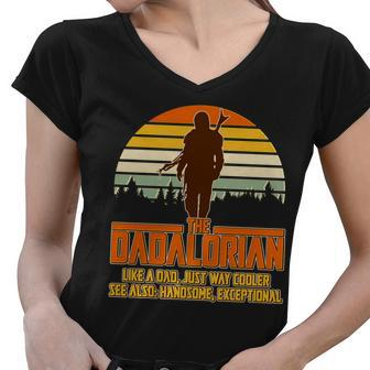 The Dadalorian Like A Dad Handsome Exceptional Tshirt Women V-Neck T-Shirt - Monsterry AU