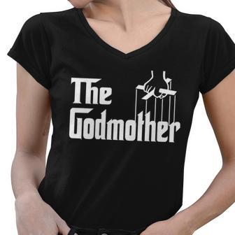 The Godmother Logo Women V-Neck T-Shirt - Monsterry
