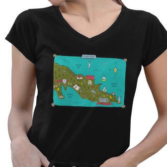 The Summer I Turned Pretty Map Women V-Neck T-Shirt - Monsterry CA