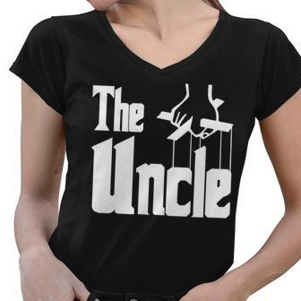 The Uncle Logo Women V-Neck T-Shirt - Monsterry