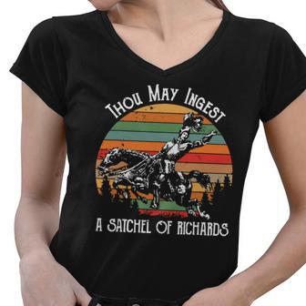 Thou May Ingest A Satchel Of Richards Tshirt Women V-Neck T-Shirt - Monsterry DE