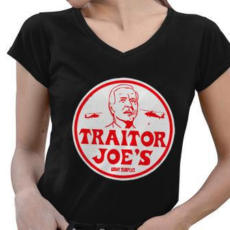Traitor Joes Funny Women V-Neck T-Shirt - Monsterry DE