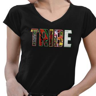 Tribe Music Album Covers Women V-Neck T-Shirt - Monsterry