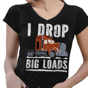 Trucker Trucker Accessories For Truck Driver Diesel Lover Trucker_ V2 Women V-Neck T-Shirt - Seseable