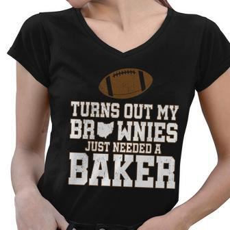 Turns Out My Brownies Just Needed A Baker Women V-Neck T-Shirt - Monsterry AU
