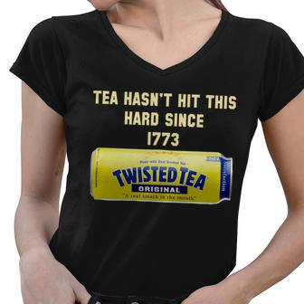 Twisted Tea Hasnt Hit This Hard Since Women V-Neck T-Shirt - Monsterry