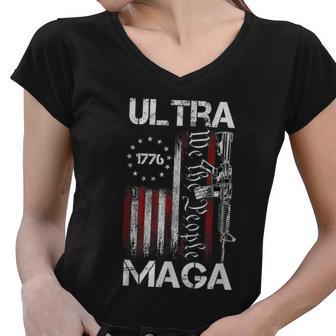 Ultra Maga Proud Ultramaga V2 Women V-Neck T-Shirt - Monsterry