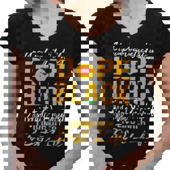 Unapologetically Dope Black Assistant Principal Afro Pride Women V-Neck T-Shirt - Thegiftio