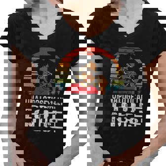 Unapologetically Dope Nurse Afro Pride Black History Gift Women V-Neck T-Shirt - Thegiftio