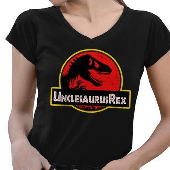 Unclesaurus Rex Tshirt Women V-Neck T-Shirt - Monsterry