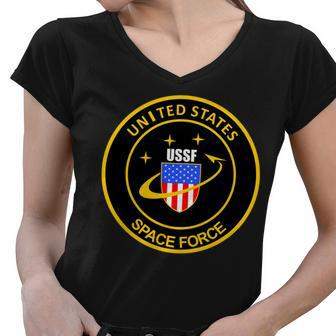 United States Space Force Ussf Tshirt Women V-Neck T-Shirt - Monsterry