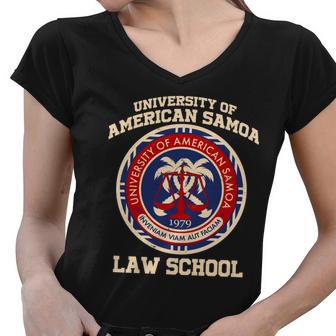 University Of Samoa Law School Logo Emblem Tshirt Women V-Neck T-Shirt - Monsterry AU