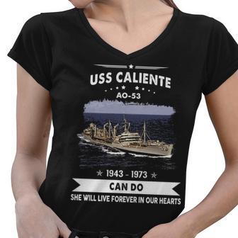 Uss Caliente Ao Women V-Neck T-Shirt - Monsterry