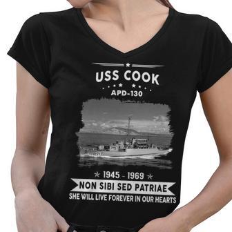 Uss Cook Apd Women V-Neck T-Shirt - Monsterry AU