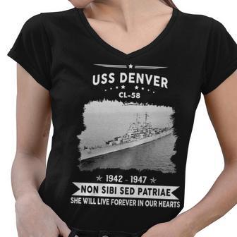 Uss Denver Cl Women V-Neck T-Shirt - Monsterry AU